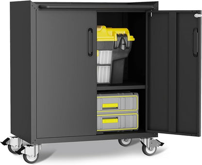 Rolling Tool Cabinet with Wheels, Tool Cabinets with 2 Door by VIYET