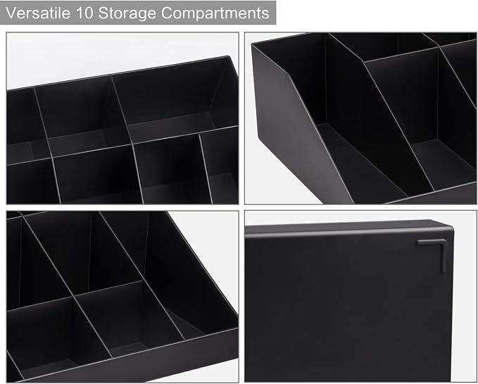 SZQINJI Coffee Condiment Organizer Holder 10-Compartment Break Room Coffee - Image 8