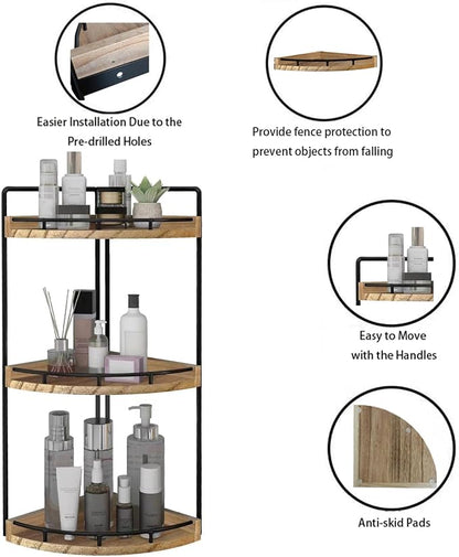 Dorhors Corner Bathroom Organizer Countertop, Vanity Counter Storage Shelf | 3 - Image 4