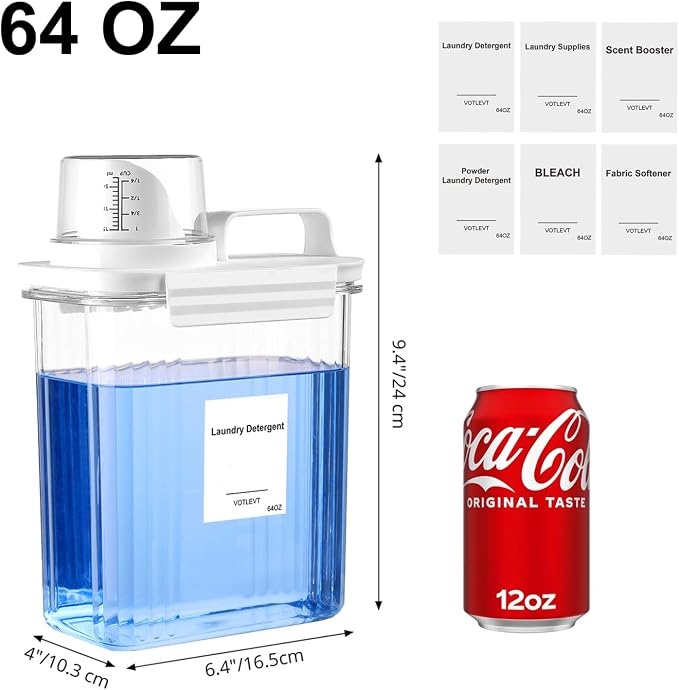 64OZ Liquid Laundry Detergent Dispenser, Laundry Soap Dispenser, Laundry Room - Image 2