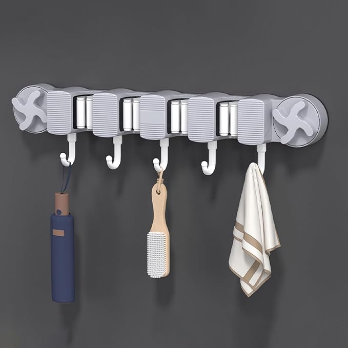 Broom Holder - Wall Mount Rack, Suction Utility Stand, Sturdy Easy Install - Image 9