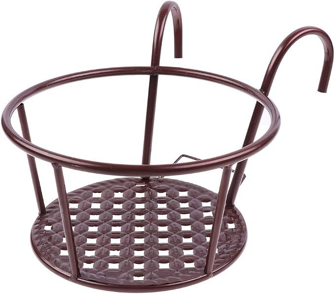 Hanging Railing Planters Baskets Art Hanging Flower Stands Balcony Flower Pot by WWahuayuan