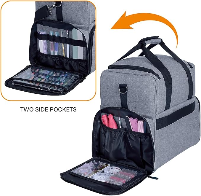 Large Makeup Cosmetic Bag with 3 Removable Case and 2 Removable Dividers Double - Image 3