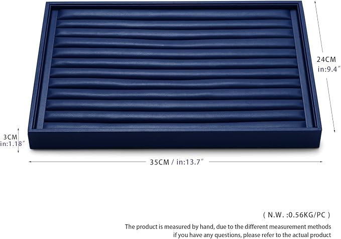 Oirlv Elegant Blue Ring Organizer Tray Stackable Jewelry Trays Jewelry Drawer - Image 8