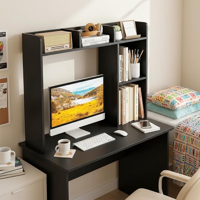Tangkula Desktop Bookshelf, Countertop Storage Hutch - Image 4