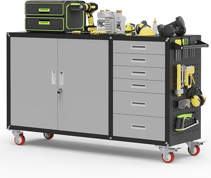55"W Heavy Duty Rolling Workbench by StorageSolutionforHome