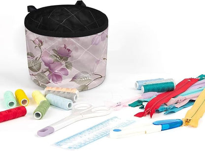 Pink Rose Floral Sewing Machine Mat Non Slip Stitching Device Carrying Pad - Image 2
