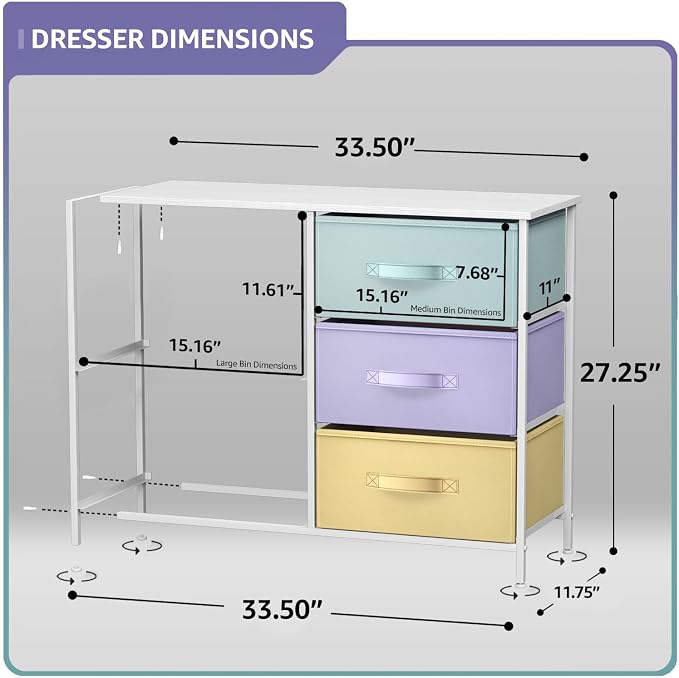 Sorbus Kids Dresser with 5 Drawers - Image 3