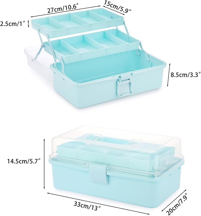 BTSKY 3-Layer Plastic Dividing Storage Box Craft Organizer and Storage - Image 5