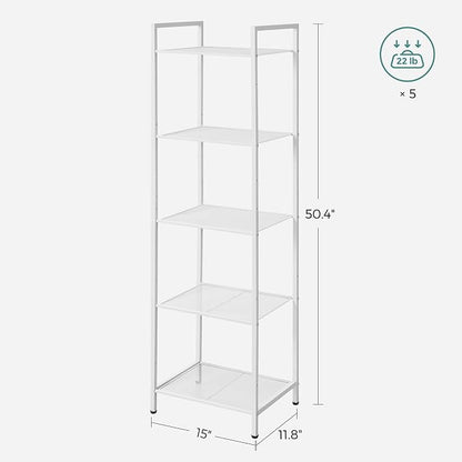 SONGMICS 5-Tier Storage Rack, Bathroom Shelf, Extendable Plant Stand - Image 3