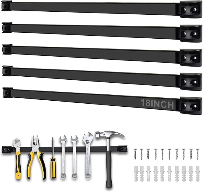 5 Pack Magnetic Tool Holder, Magnetic Strips Tool Magnet Bar PVC Coated by SDLDEER