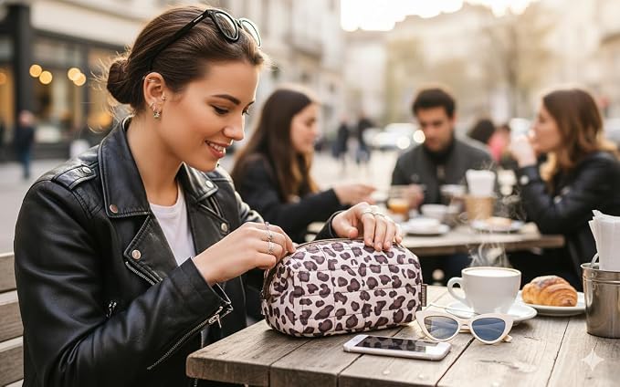 BAGSMART Makeup Bag Travel Toiletry Bag, Puffy Padded Make Up Bags - Image 7