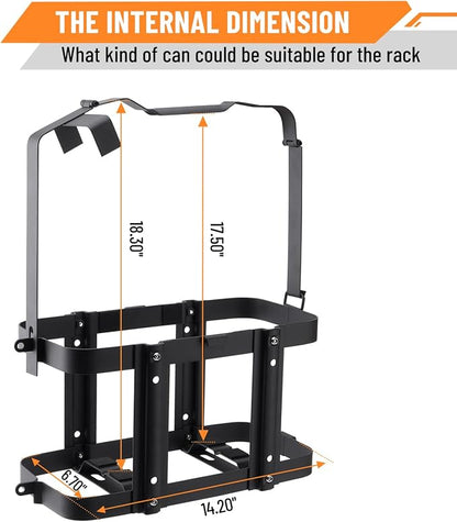 Anti-theft Jerry Can Mount Holder: Lockable Jerry Gas Can Holder Rack, 5 Gallon - Image 5