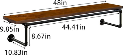 Clothes Rack 48in, Wall Mounted Garment Racks - Image 8