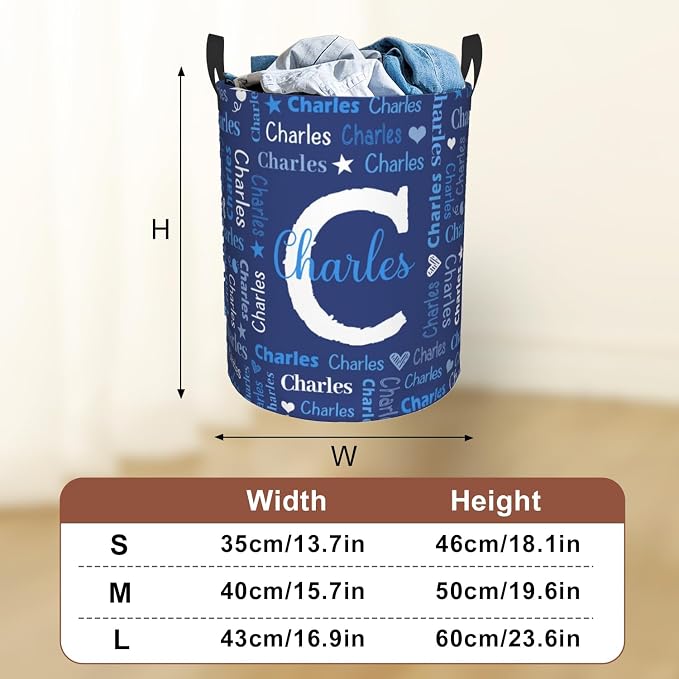 Custom Name Laundry Hamper, Personalized Laundry Baskets - Image 3
