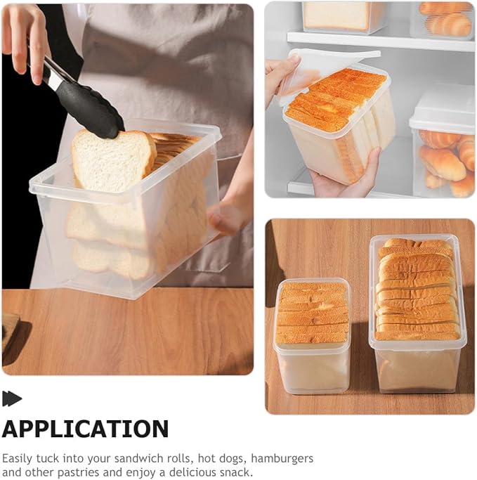 2pcs Transparent Bread Storage Box - Image 4
