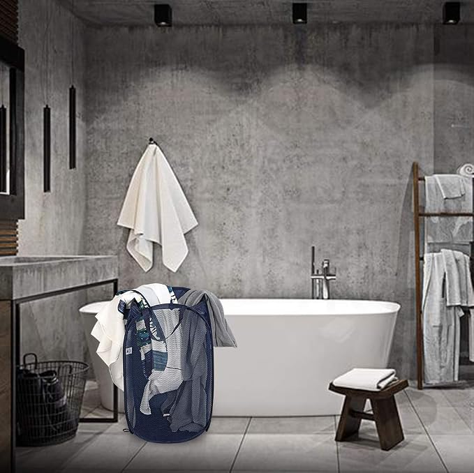 2 pop-up Laundry Hampers，Foldable mesh Laundry Baskets - Image 5