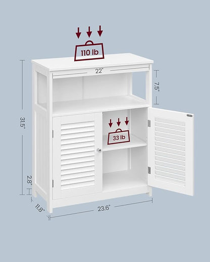 VASAGLE Bathroom Floor Cabinet, Bathroom Storage Cabinet, Freestanding - Image 3