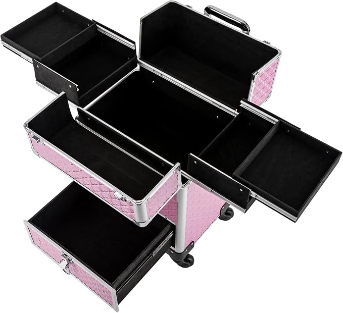 Rolling Makeup Case, Nail Storage Box - Image 6