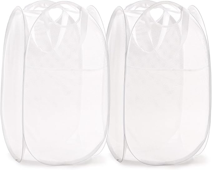 TECHMILLY Collapsible Mesh Pop Up Laundry Hamper by TECHMILLY
