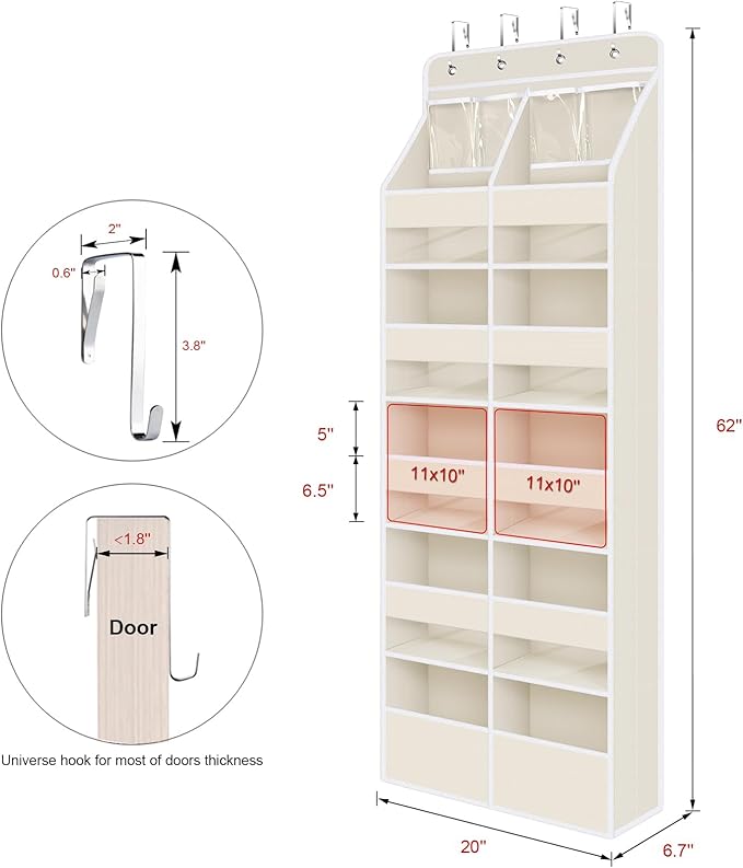 Univivi Upgraded Over the Door Organizer - Image 3