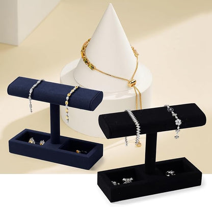 Oirlv Microfiber T-Bar Watch Display Stand Jewelry Display Props Jewelry - Image 2