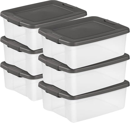 Sterilite 6-Pack ShelfTote, 25 Quart, and Office by Sterilite