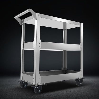 3-Tier Stainless Steel Utility Cart, 1000lbs Capacity - Image 8