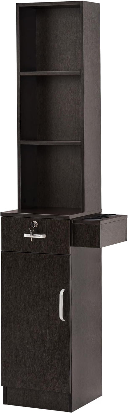 BarberPub Wall Mount Barber Station Hair Styling Drawer Storage Beauty Salon by BarberPub
