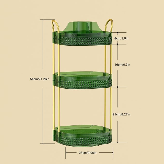 Rotating Makeup Organizer for Vanity 3 Tier, Perfume Organizer - Image 4