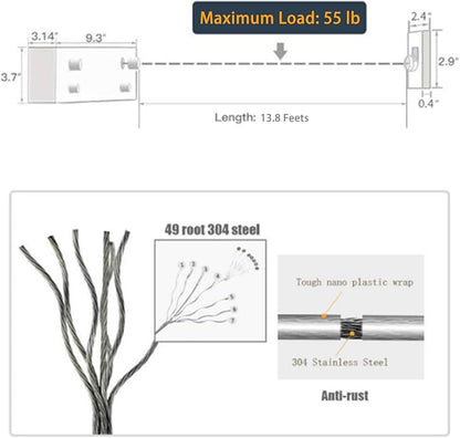 Bakala Retractable Clothesline, Portable Clothes Line Retracting Outdoors - Image 6