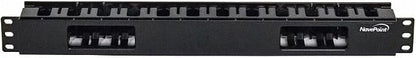 Navepoint 1U Horizontal 19-Inch Rack Mount Cable Management Raceway Duct Panel - Image 2