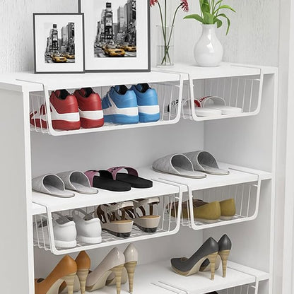 Under Shelf Storage Basket, Hanging Shelf Basket Slides Under Shelves - Image 3