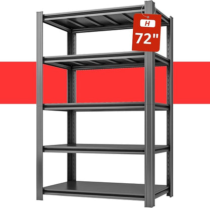 35" W Father&I Industrial Heavy-Dudy Garage Shelving Units/Systems: Metal 5-T by SYLOUGH