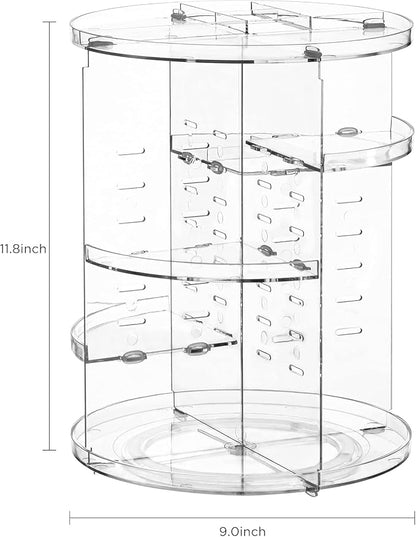 HBlife 360 Rotating Makeup Organizer Adjustable Carousel Large Capacity - Image 7