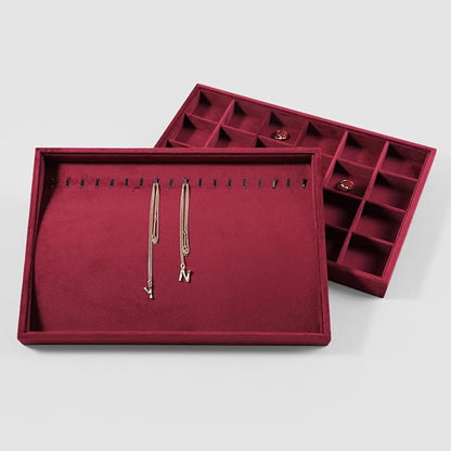 Velvet Jewelry Display Tray For Bracelet Pendant Necklace, Drawer Insert - Image 5