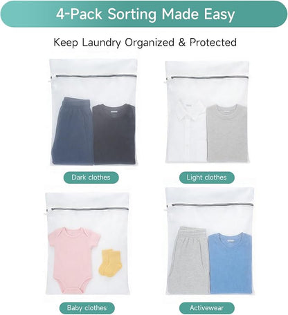 GOGOODA XL Mesh Laundry Bags, Fine Mesh - Image 4