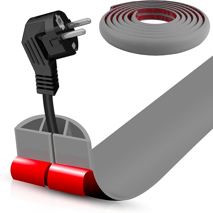 Floor Cord Cover Self Adhesive Cord Hider, 20FT Cable Management, Extension by DBHXXMB-HH
