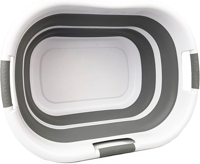 SAMMART 30L Collapsible Plastic Laundry Basket by SAMMART