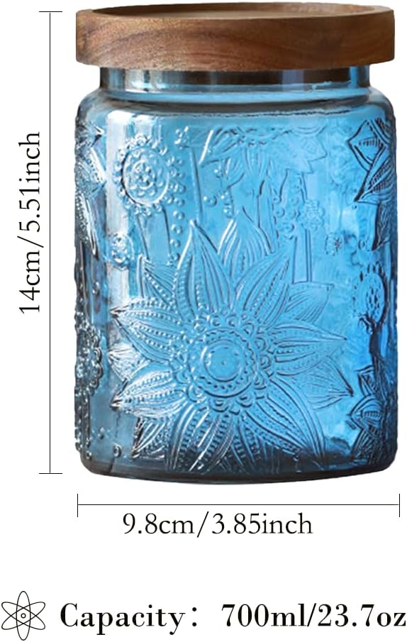 ANSQU Vintage 23.7oz Glass Mason Jar - Image 2