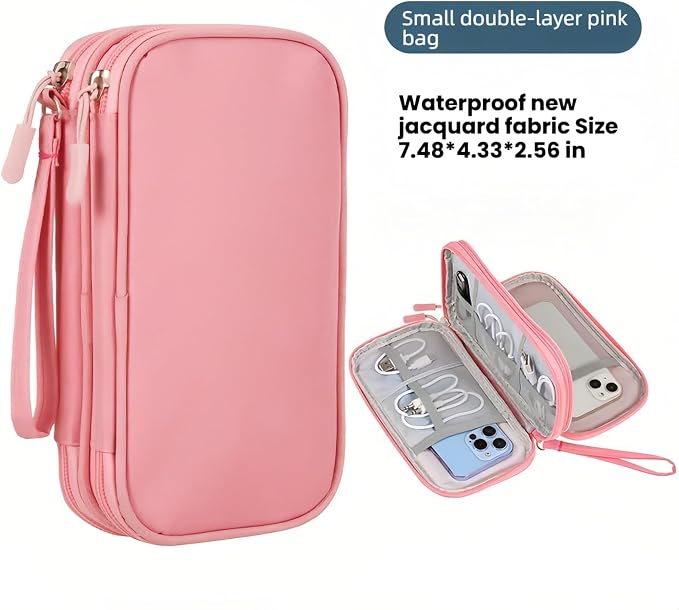 Portable Waterproof Double Layers All-in-One Storage Bag, Travel Cord - Image 2