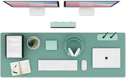 K KNODEL Large Office Leather Desk Mat, Mouse and Keyboard Pad, Computer and by K+KNODEL