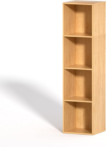 4 Cube Storage Organizer, 4 Tier Cube Bookcase Freestanding Storage Display by VAFHYLLIS