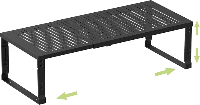 Heavy-Duty Adjustable Metal Shelf Organizer by Unknown