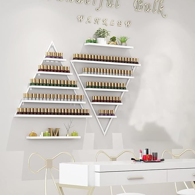Wall Mounted Shelf Nail Polish Bottle Display Rack, Triangular Essential Oil by Unknown