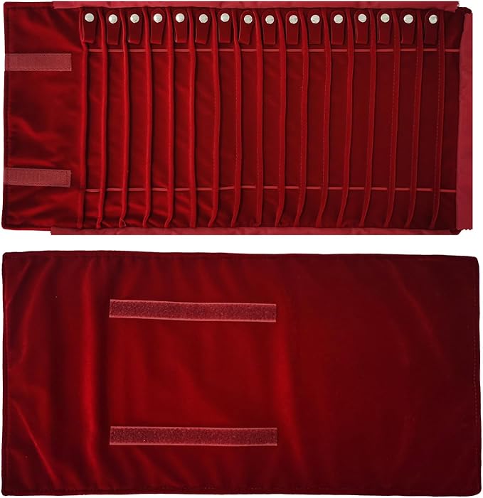 Portable Jewelry Roll Untangled Secure Necklace Travel Storage Bag Displays - Image 3