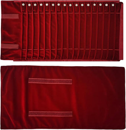 Portable Jewelry Roll Untangled Secure Necklace Travel Storage Bag Displays - Image 3