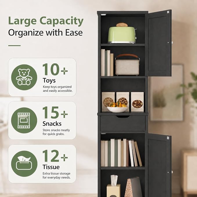 Walsunny Tall Bathroom Storage Cabinet - Image 3