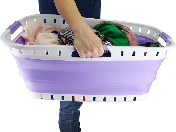 SAMMART 44L Collapsible Plastic Laundry Basket - Image 7