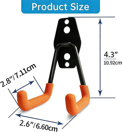 GeeWatom 2 Pack Garage Storage Utility Hooks，Garage Garden Tool Organizer，Steel - Image 2